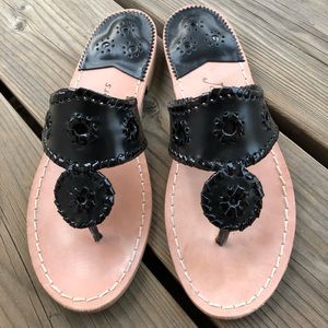 Jack Rogers Palm Beach Black 7 Narrow
